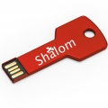 Memory Stick USB 16 GB, forma cheie,  Shalom!